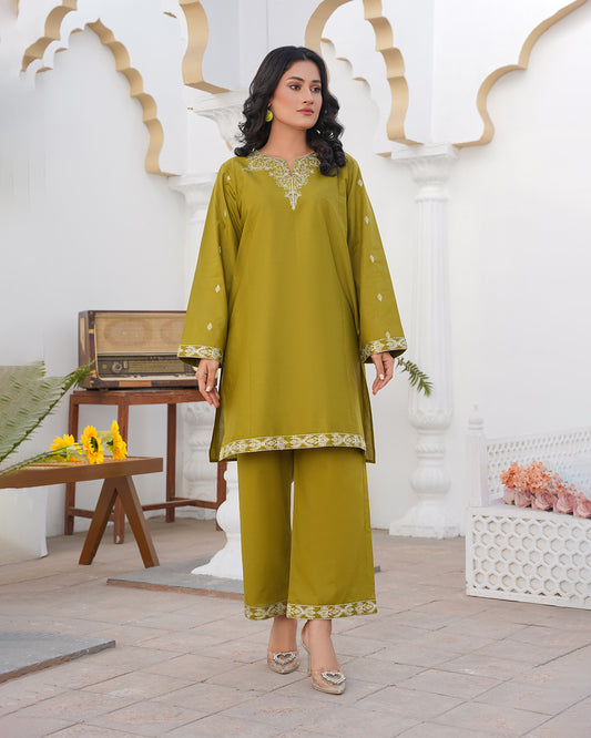 Lush Olive - Stitched 2 Piece