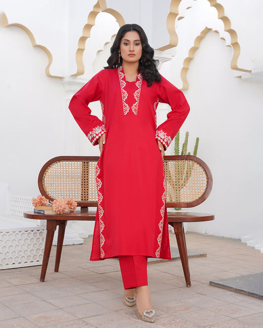 Red Desire - Stitched 2 Piece